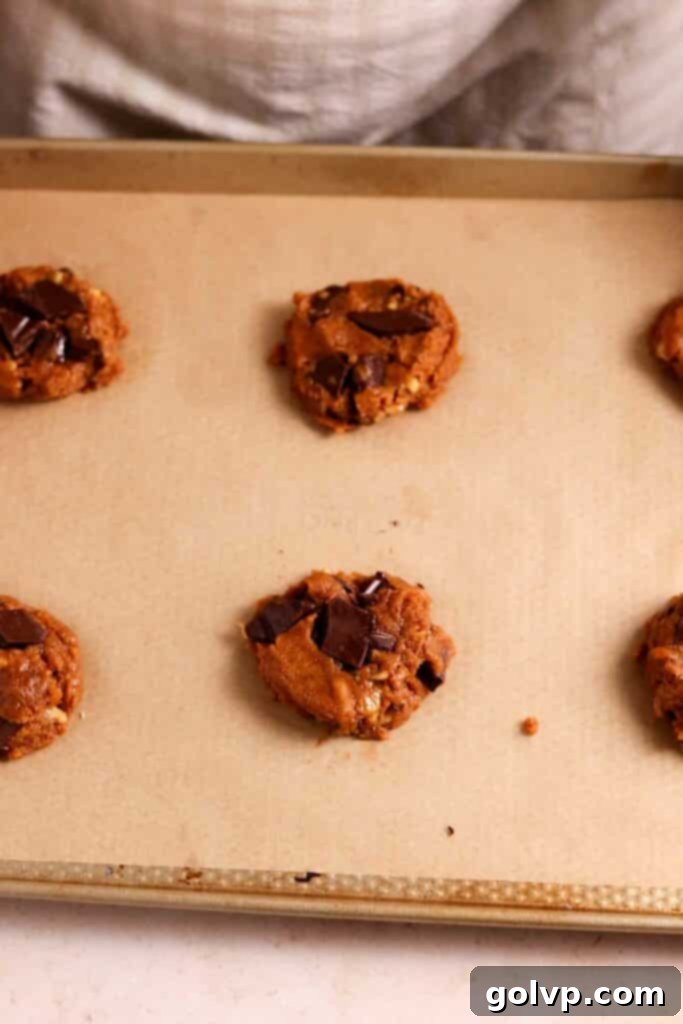 pumpkin cookies before baking
