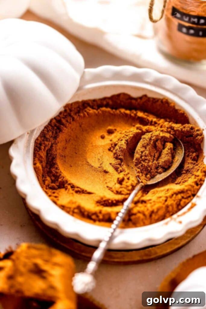 Orange pumpkin spice mix with spoon