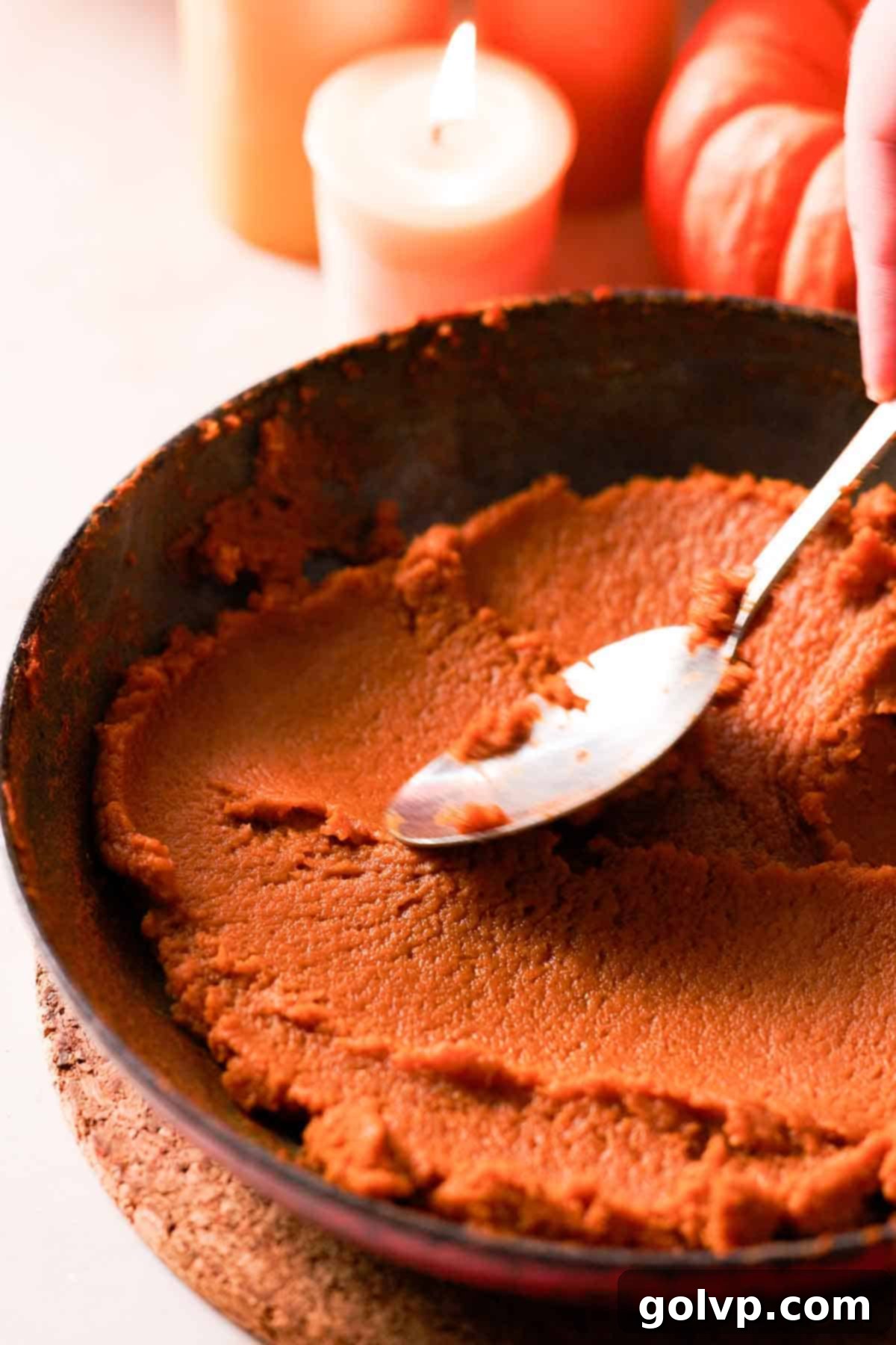 cooked down pumpkin puree