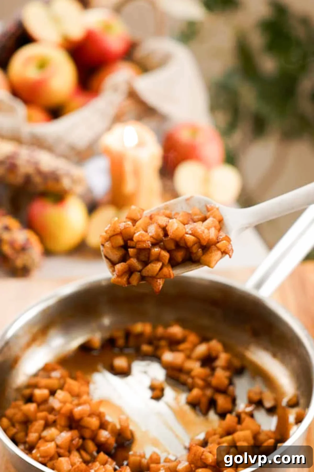 cooked apple fritter filling