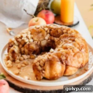 gooey apple monkey bread stuffed with caramel
